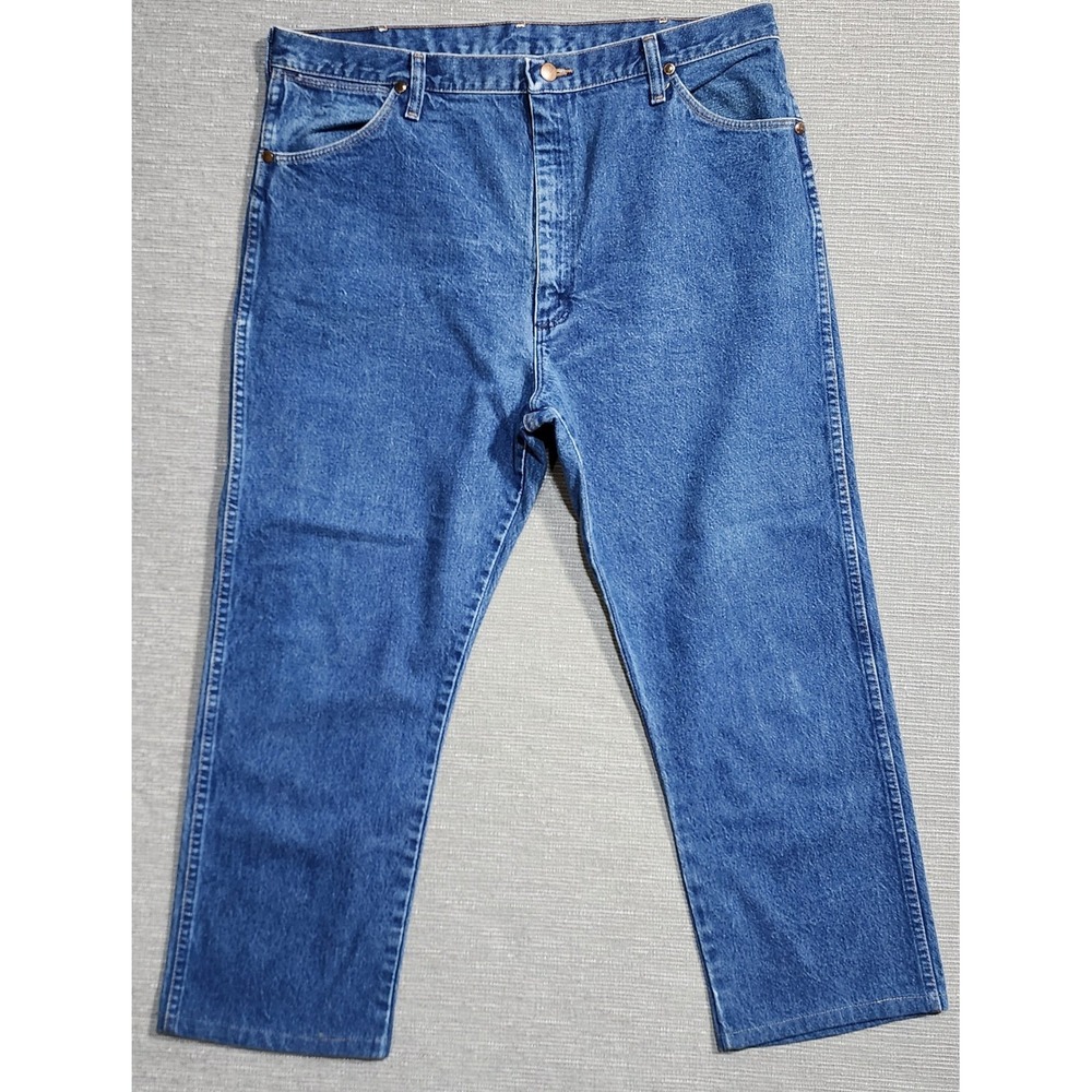 Wrangler Five Star Premium Denim Relaxed Fit Jeans Mens 40x25 Blue Straight Leg